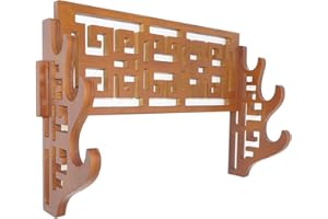 EFORLIFE Support de Katana en bambou, présentoir pour épées de samouraï et wakizashi, fixation murale.