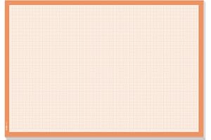 SIGEL HO270 Sottomano da scrivania, carta millimetrata, a quadretti, A 2, arancione 30 fogli