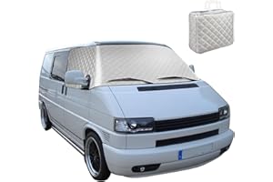 YWNYT Windschutzscheibenabdeckung für VW T4, Frontscheibenabdeckung, faltbar, thermische Windschutzscheibenabdeckung, Verdunkelung, Anti-Sonnenschutz, Schnee, Frost, EIS, Staub