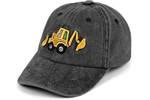 BSBUY Unisex barn basebollkeps truckerkeps keps keps flicka justerbar keps sommar mössa traktor kepsar pojkar grävmaskin solh