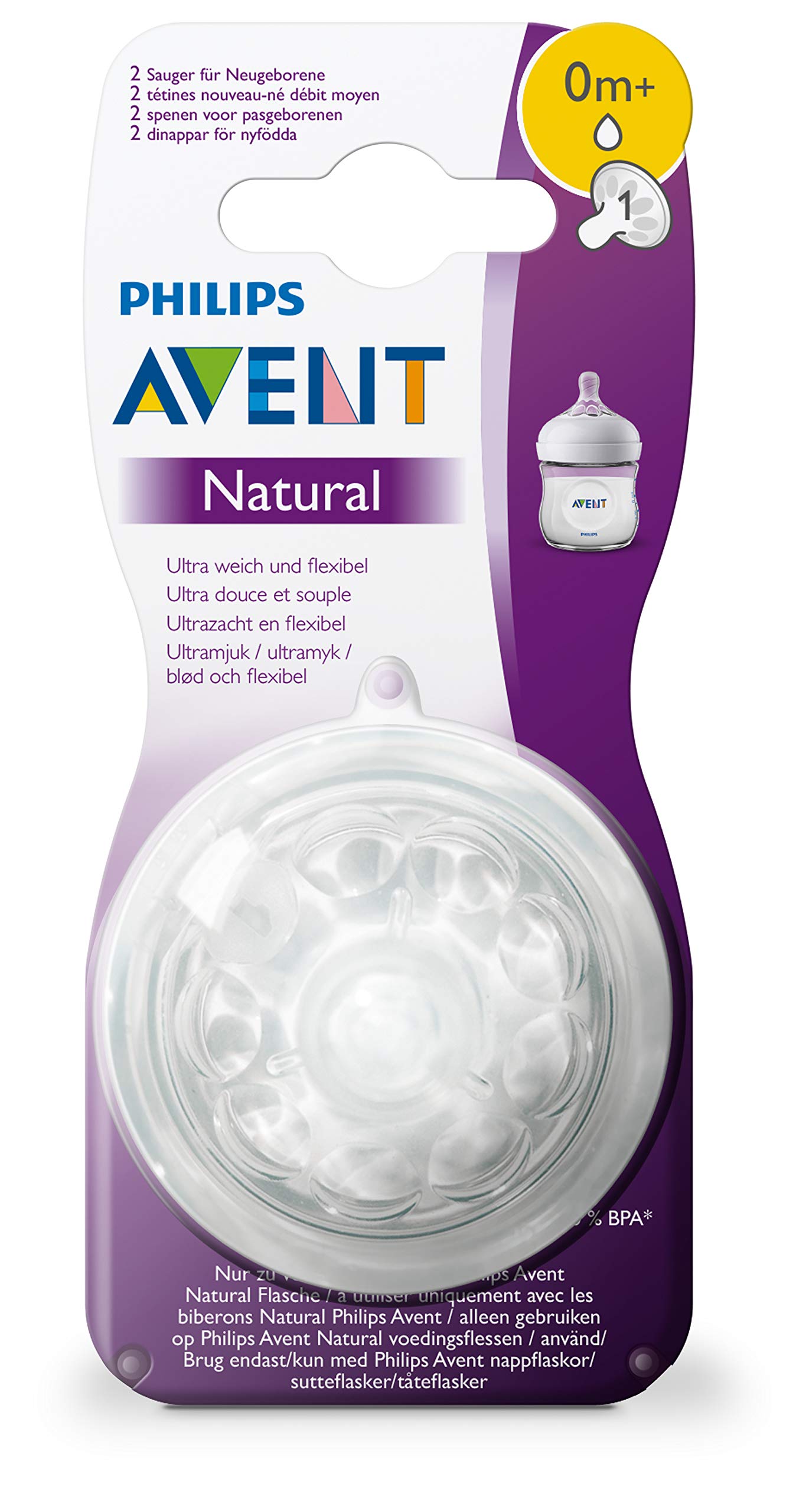 avent non spiral teats