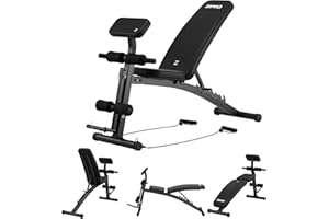 ZIPRO Panca Pieghevole Multifunzionale per Allenamento - Sollevamento Pesi, Fitness, Sit Up - Attrezzi per Casa o Palestra