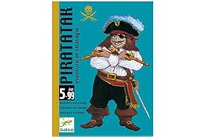 UPTOHIGH Jeu de cartes à jouer Djeco Piratatak jeu de stratégie cartes pour enfants