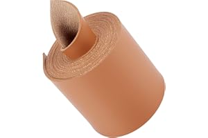 GORGECRAFT Rotolo di Cinturino In Pelle Abbronzato Opaco Largo 70mm Avvolgente Cintura Piatta Lunga 2 m Strisce di Pelle Spesse 2 mm Forniture In Pelle Sintetica per Artigianato Borsa Cinture
