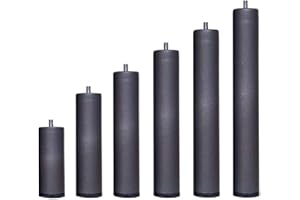 Abitti Pack 6 Patas 20 cm para somier o Base tapizada cilindricas Medidas Especiales Metal