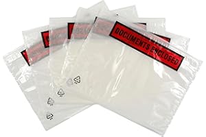 SEB Enterprises 10 x A5 Printed Document Wallets (225 x 165mm), Waterproof A5 Plastic Wallets Printed with Documents Enclosed for Invoices, Labels, Delivery Notes and Packing Lists