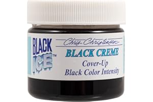 Chris Christensen Ice Crème Cover Up, Dog Cosmetics, Groom Like a Professional, Not Oily or Heavy, Dense Pigmentation, Crème Cover Up, Made in the USA, Black 2.5 oz