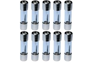 AERZETIX - C10960-10 x Glassicherungen - Glasrohr - Sicherungen - Verzögert Langsam - 2cm 5x20mm - 220V 250V - 2A