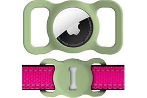 DLENP Etui ochronne do Apple Tag, AirTag dla Apple - obroża ochronna dla psów i kotów - akcesoria do śledzenia GPS AirTag silikonowe etykiety lotnicze z motywem kości (1 zestaw