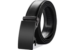 CHAOREN Cinturones Hombre - Cinturón Hombre Cuero sin Agujeros - Encaja en Cualquier Lugar (Ancho 35mm)