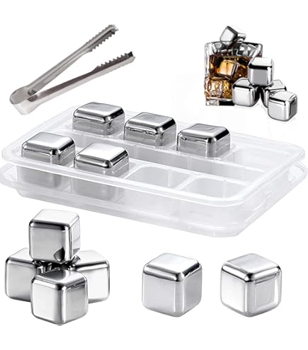 Rvs Whisky Ijs Ballen, 6 Stuks Herbruikbare Ice Cube Whiskey Wodka Stenen Bal Ice Chiller Steen Bier Wijn Koeling Bal