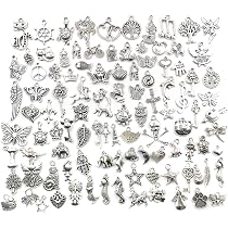 Lot De 100 Breloques Et Pendentifs En Alliage Or - Charms Mélangés Pour Création De Bijoux, Colliers, Bracelets