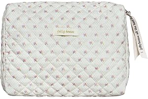 Aucuu Kosmetyczka, duża podróżna torba na kosmetyki, z zamkiem błyskawicznym, kwiatowy wzór, duża pojemność, kosmetyczka podróżna dla kobiet i dziewczyn