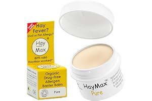 HayMax Allergen Barrier Balm - Pure 5ml - Organic, Natural & Non-Drowsy Hay Fever & Allergy Relief Balm - Blocks Pollen, Dust & Other Allergen Particles - Suitable for Adults, Kids & Pregnant Women