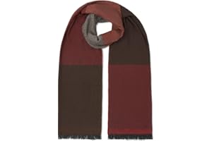 LOVARZI Men's Wool Scarf - Luxurious Striped Winter Scarves for Men - Made in Italy