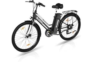 EVERCROSS EK8S Bicicleta Eléctrica Adultos, 26'’ E-Bike con pedaleo asistido - Motor 250W, Batería 36V 12AH, 15/20/25 KM/H, 120KG Carga Máxima, Bici Eléctricas de Montaña para Mujeres Hombres