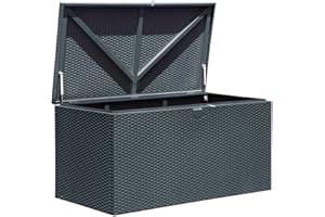 ShelterLogic Stahl Gartenbox | Kissenbox & Auflagenbox | Anthrazit | 132x70x67 cm