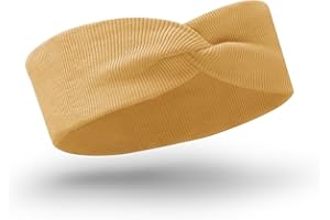 Bubalove - Baumwollstirnbänder für Mädchen und Neugeborene, Baby Haarschmuck, Stirnband, viele Größen und Farben, handgenähte Stirnbänder für Mädchen - 4-12 Monate Senf