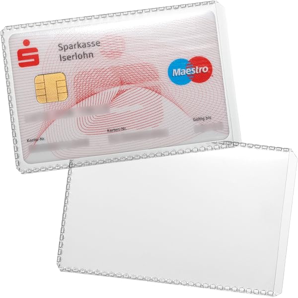 JSKWIKE 5 Pcs 10 * 8c Pochettes Adhésive Transparente Étuis pour