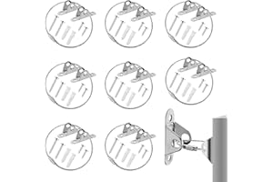 GOWTX 8 Pezzi Ancoraggio da Parete Mobili in Acciaio Kit, Ancoraggio a Prova di Bambino Carichi Pesanti, Ancoraggio Antiribaltamento, Ancoraggio con Cinghie per Libreria Armadio