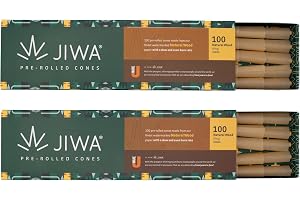 JIWA 200 naturliga förvridna ärmar - 109 mm koniska koner med 26 mm filterspets - förrullade fogpapper - förrullade papper - Med fyllmedel