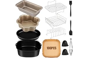 ‎YAOYIN COSORI Heißluftfritteuse Zubehör für Philips XL 6,2L, XXL 7,2L/8,3L, COSORI Turbo Tower Pro 10,8L, COSORI XXL 5,5L 6,2L, Russell Hobbs 8L/8,3L, Ninja AF180EU Max Pro 6,2 L Airfryer Zubehör