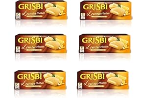 VICENZI S.P.A. Grisbì Crema Limone - Biscotti di Croccante Frolla Ripiena di Vellutata Crema al Limone, Confezione da 9 Biscotti, 150g