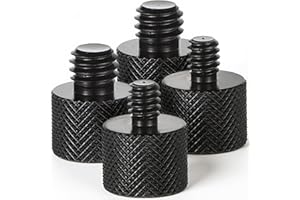 LIQWEI 4 Stück 1/4 auf 3/8 Zoll Rigych Schraube Adapter, Stativ Adapter Aluminium Metall Stativ Schraubadapter Gewindeadapter Für Kamera Lampenstative Mikrofonstativ