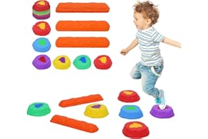 ‎ARK MIIDO Balanciersteine für Kinder Trittstein Balance Boards, Balancierbalken Kinder, Stapelsteine Balanciersteine, Fitnessgeräte im Innen- und Außenbereich