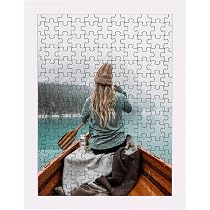 Cornice Per Puzzle E Poster 50x70 Cm – MDF Nero, Vetro Plexiglass Con Pellicola Protettiva, Accessori Per Appendere Inclusi, Made In USA