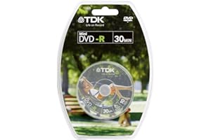 TDK T19489 DVD regrabable - DVD+RW vírgenes (1,4 GB, DVD-R, 30 min, 10-35 °C, Caja para Pastel)