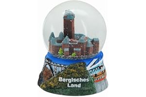 ‎MINIUM COLLECTION Souvenir Schneekugel Bergisches Land Schloss Burg 65 mm Durchmesser Reiseandenken Schüttelkugel | 30073
