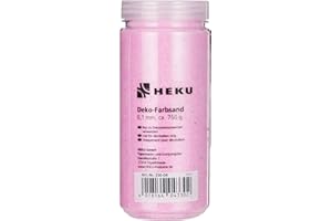 Heku 30330-04: Decorative Coloured Sand Pink, resealable tin, 750g / Körnung 0,1mm