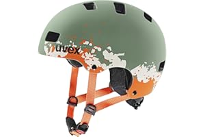 ‎UVEX uvex kid 3 cc - wytrzymały kask rowerowy dla dzieci - indywidualna regulacja wielkości - udoskonalona wentylacja - moss green - sand matt - 55-58 cm