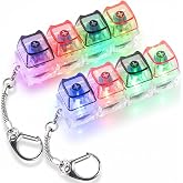 2 Adet Klavye Fidget Oyuncak, LED Işıkları ile Fidget Anahtarlık Klavye, Kedi Şekli Klavye Dekompresyon D&uuml;ğmesi Parmak Tıkırt