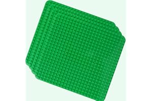 HUYIYI 4 Große Bauplatte Kompatibel mit Lego Duplo Platten,38.4 * 38.4cm Classic Grundplatte mit 24 x 24 Noppen für Duplo Steine,Konstruktionsspielzeug für Kleinkinder,Mädchen und Jungen, Grün
