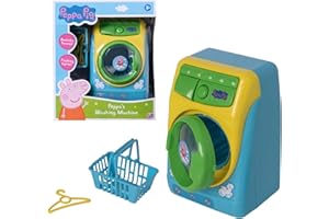 HTI Peppa Pig Machine à laver,Jouet interactif pour enfants,Machine à laver sur le thème de Peppa Pig,Jouets de nettoyage Peppa Pig pour enfants,Convient aux enfants de 3 ans et plus