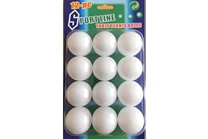 JL Supplies JS1483 Plain White Unbranded Table Tennis Balls PING Pong,12 Pack