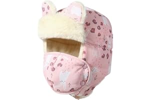 BRINNY Dziecięca kominiarka zimowa na narty, traperka, czapka lotnicza, czapka na narty, czapka bomberka z nausznikami, czapka na rower, czapka Balaclava, czapka dla chłopców i dziewczynek, do uprawiania sportów na świeżym powietrzu