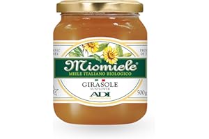 ADI APICOLTURA ADI BIO - Miele di Girasole Italiano Biologico, Fruttato e Delicato - Smielatura a Freddo - Ideale per Yogurt e Frutta - Made in Italy - 500g
