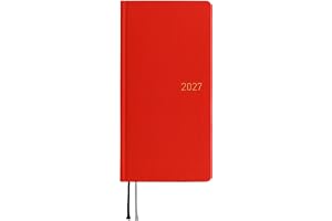 Hobonichi Techo 2027 Weeks – Colors: Poppy Red (English, Tall & Slim, January Start)