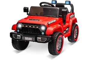 BALOVEBY Elektroauto für Kinder 12V, Kinderauto Mit 2,4G-Fernbedienung, Elektroauto Mit Bluetooth, Musik, Hupe Und Scheinwerfer, 3-6,5 Km/h, Kinderfahrzeug Elektrisch für Kinder Von 3-8 Jahren