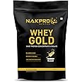 NAKPRO Gold Whey Protein Concentrate & Isolate 1kg Malai Kulfi | 25.5g Protein, Trustified Certified Supplement Powder | Fast Absorbing Whey Protein Powder