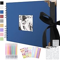 2 Album Fotografici 15.5x21cm - 36 Pagine Nere Per Scrapbooking - Foto 11