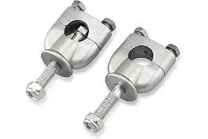 QWORK 2 st motorcykelstyrhöjare 22 mm 7/8 tum, motorcykelstyrfäste i aluminiumlegering, för MTB-motorcykel