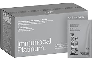 Immunotec Immunocal Platinum Glutathione Precursor - Whey Protein Isolate for Immune Support & Cellular Health - Glutathione Powder for Older Adults & Immunocompromised Users - 30 Sachets