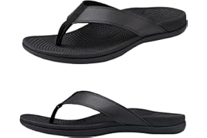 Everhealth Męskie ortopedyczne japonki, wsparcie łuku, wygodne klapki na zapalenie powięzi podeszwy, ból pięty, antypoślizgowe, wspierające spacery po plaży