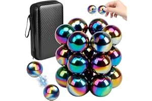 ABNAOK Magnet Rainbow Rock Stone with Box Fidget Gadget for Adults Stress Relief, Magnet for Whiteboard Office Map Kitchen, Replacement for Ferrite Putty Birthday Gift（22 PCS）