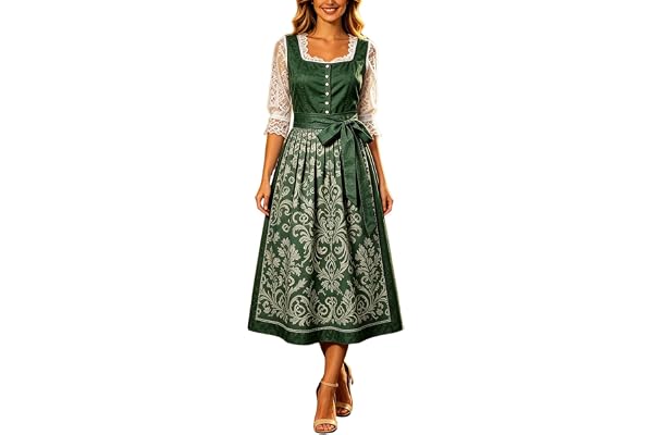 Generisk Dirndl i traditionell stil, cosplay-klänning för ölfester, perfekt för temafester och evenemang