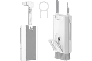 nicekool 8 in 1 Cleaning Brush Set Keyboard - Brosse de Clavier d'outils Nettoyage Multifonction Soft Keyboard Cleaner Brush Kit Extracteur de Clavier Cleaning pour Bluetooth Earbuds Laptop, Blanc
